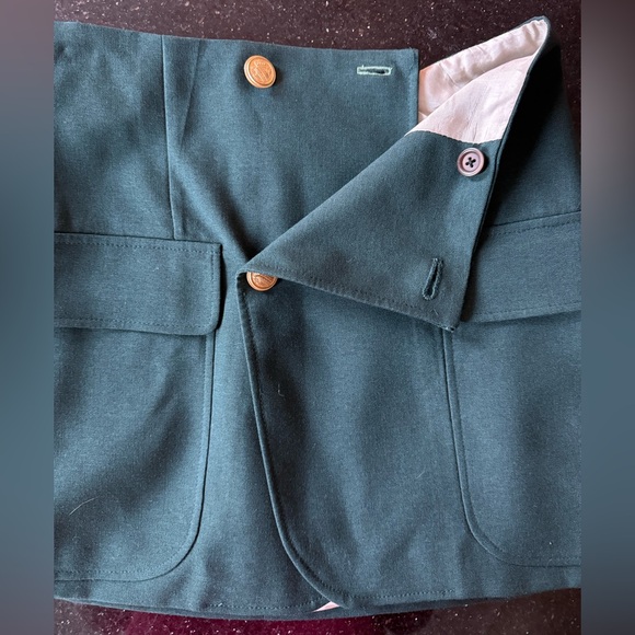 Vintage HAVRE STUDIO Green cropped blazer & skirt Set - Picture 7 of 9